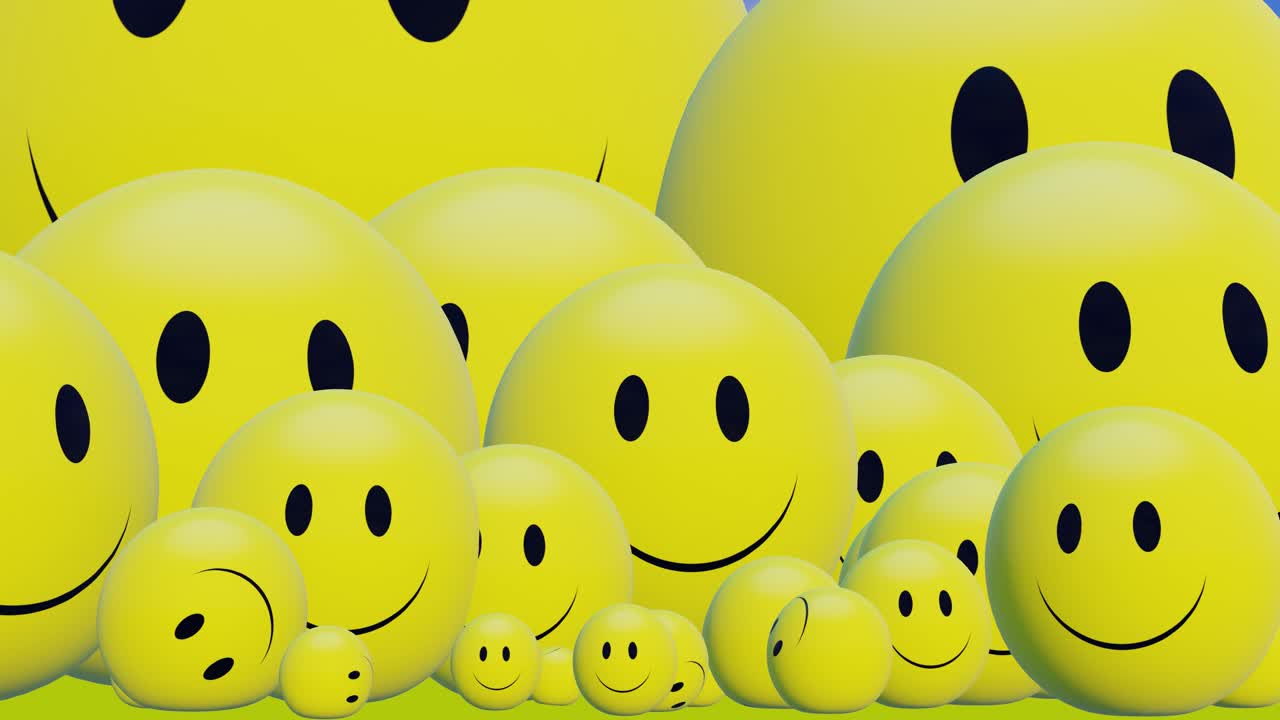 스마일 이모티콘 - 노란색 -멋지다