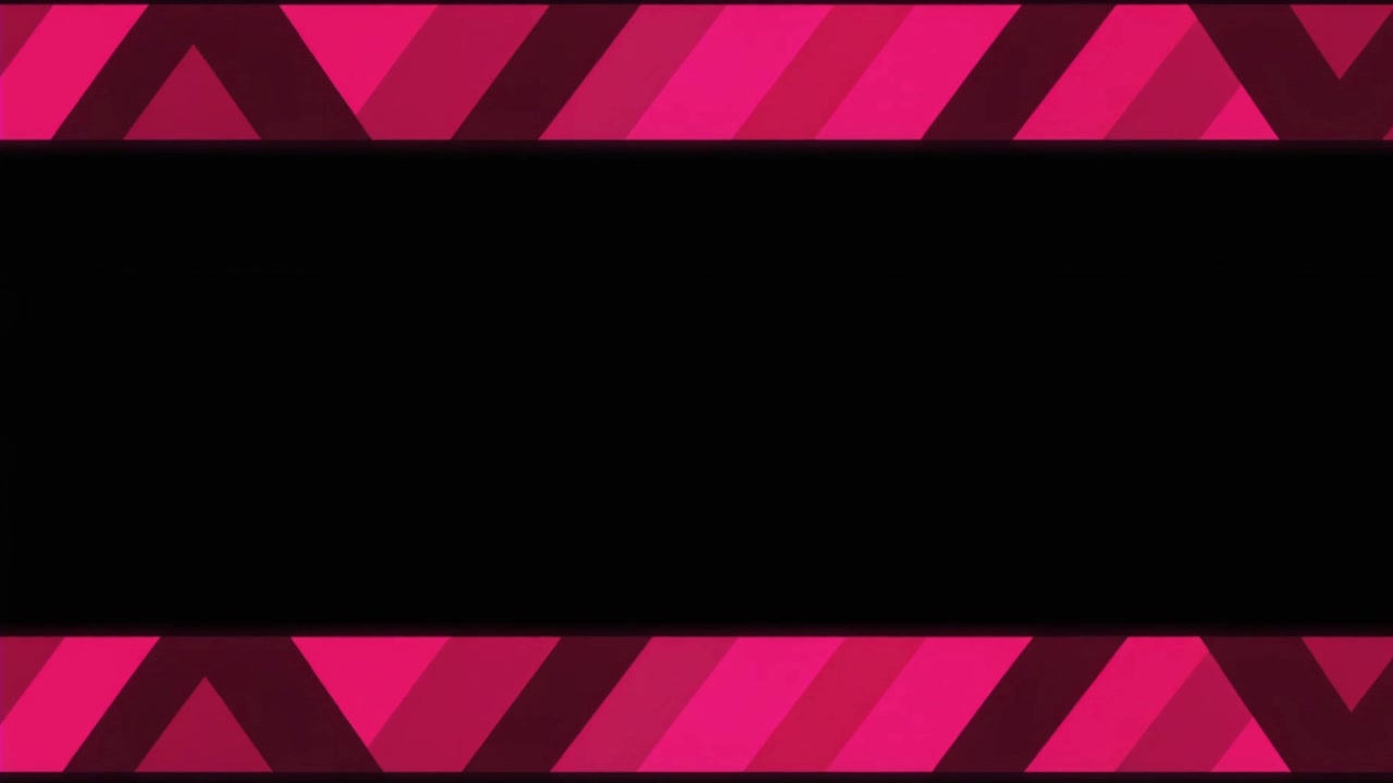 Abstract Pink Geometric Border Animation on Black Background