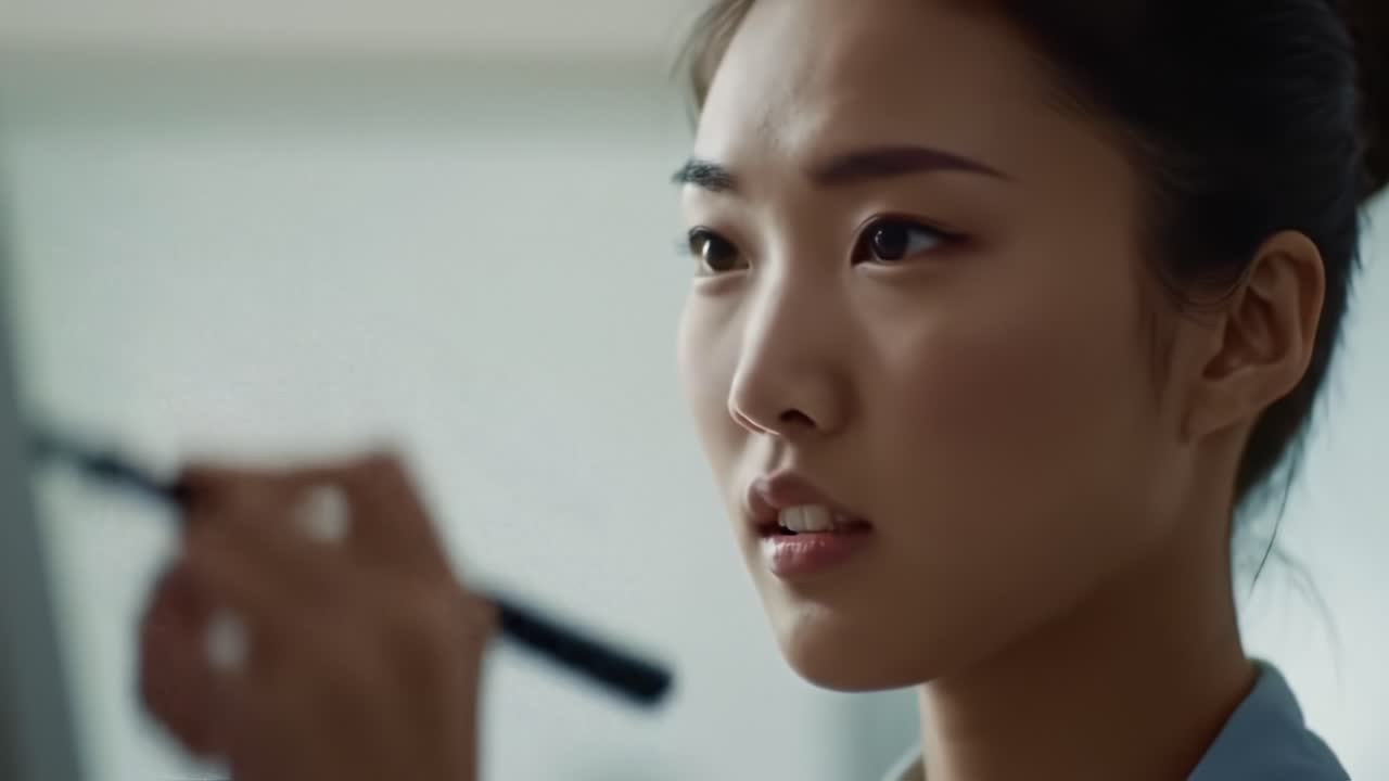 Introspective Moment: A Young Woman Deep in Thought and Reflection as She Engages with Her Surroundings in a Thought-Provoking Setting