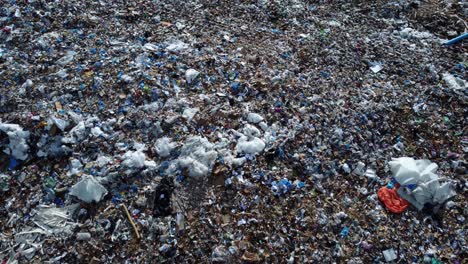 drone view of piles of garbage in calgary landfill