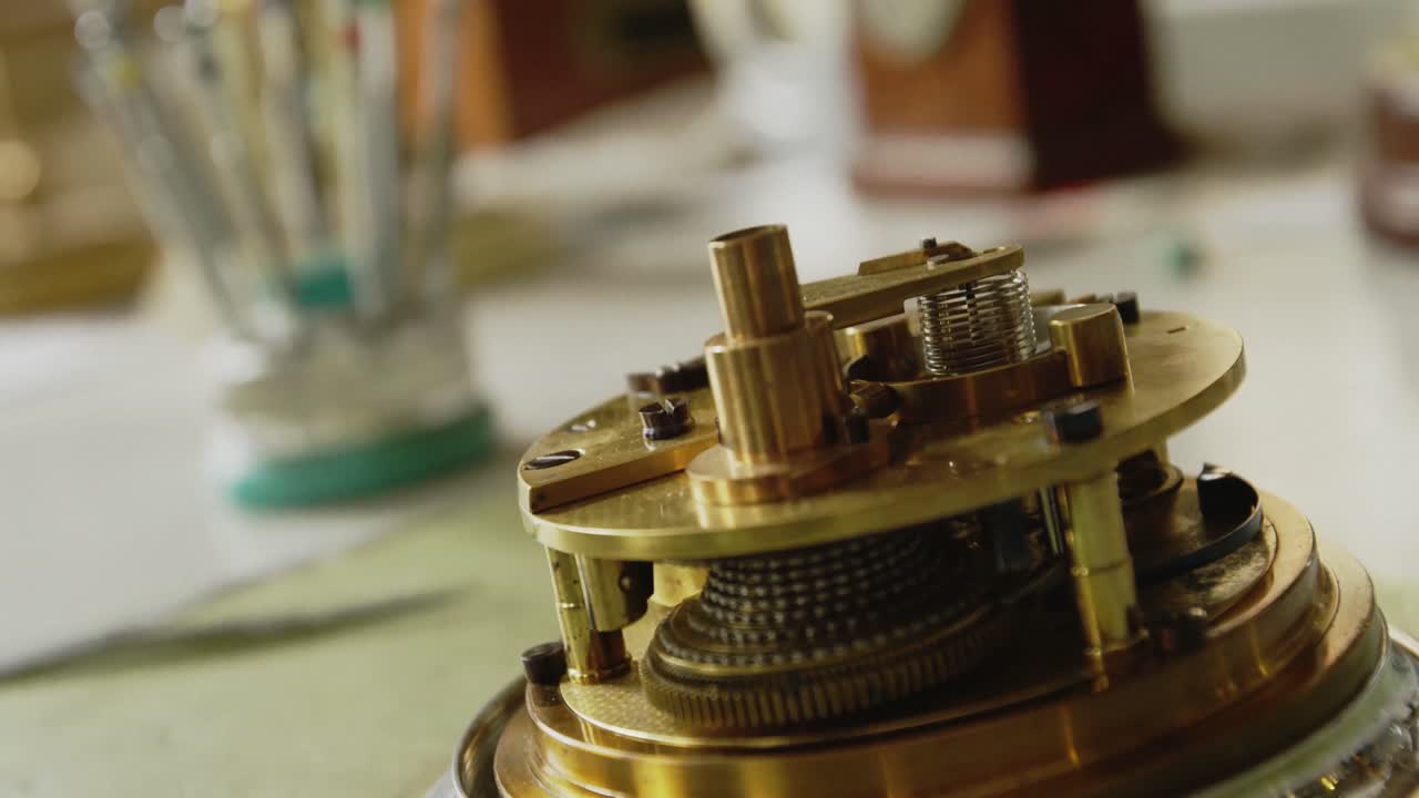 시계 부품의 클로즈업