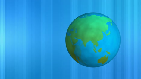 digital earth rotating with blue background in movement