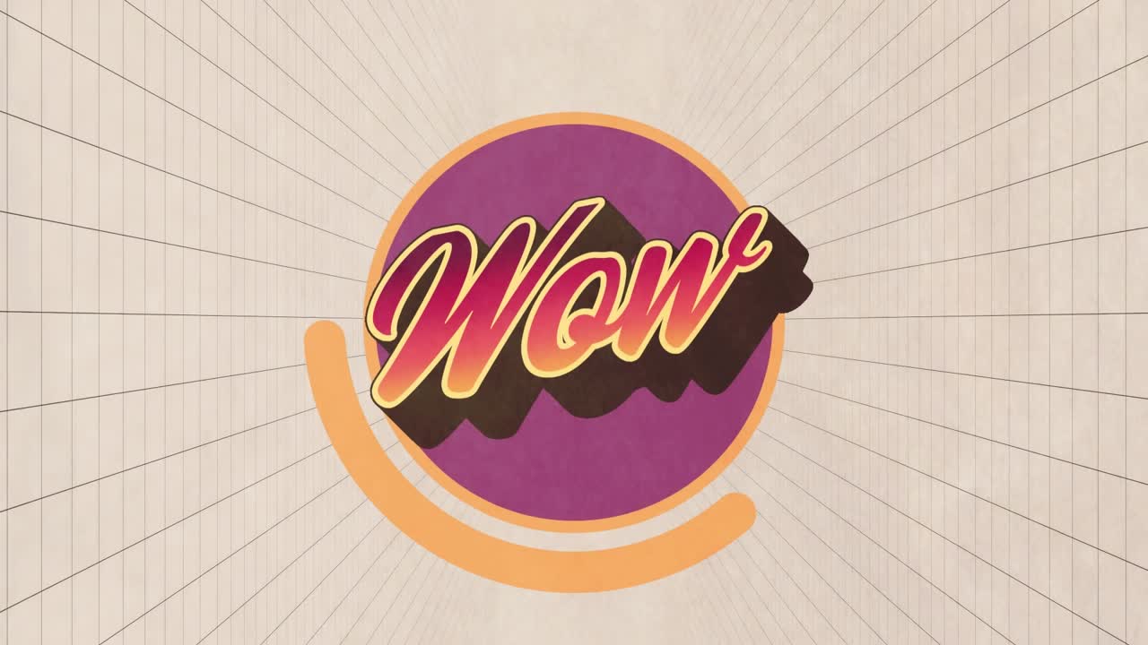Animation of flash sale text in retro speech bubble