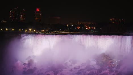 niagara falls and city lights