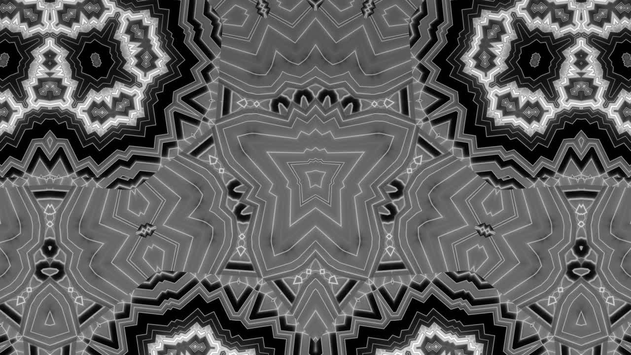 Kaleidoscope Black And White Loop