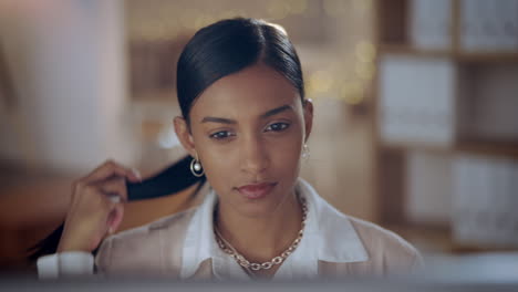 serious business woman, face