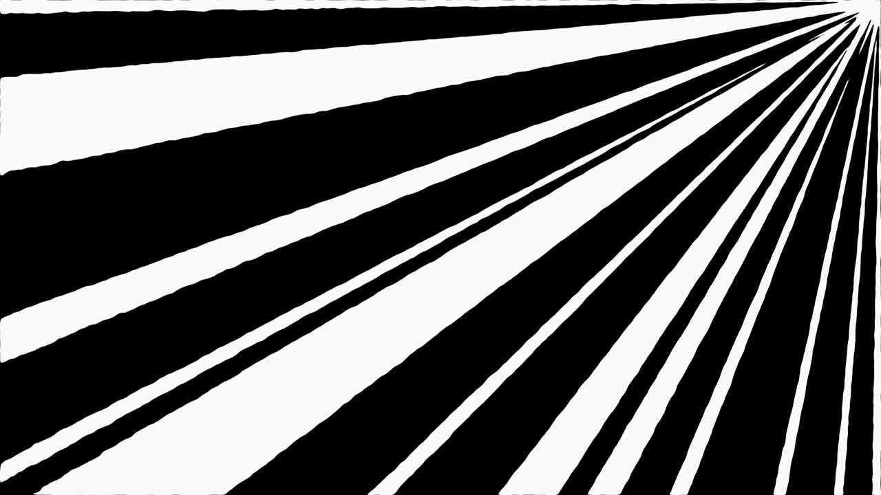 4K Comic Cartoon Super Fast Speed line from Corner Loop Animation Black And White Background. Anime Comic Speed Lines. Anime motion background. Fast Speed line Black and White.