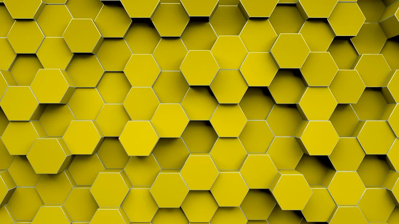 tecnología de color amarillo patrón hexagonal fondo - bucle