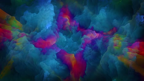 fondo con formas de neón de colores alucinógenos, sin costuras emitiendo patrones ahumados en el ritmo del latido del corazón hacia afuera