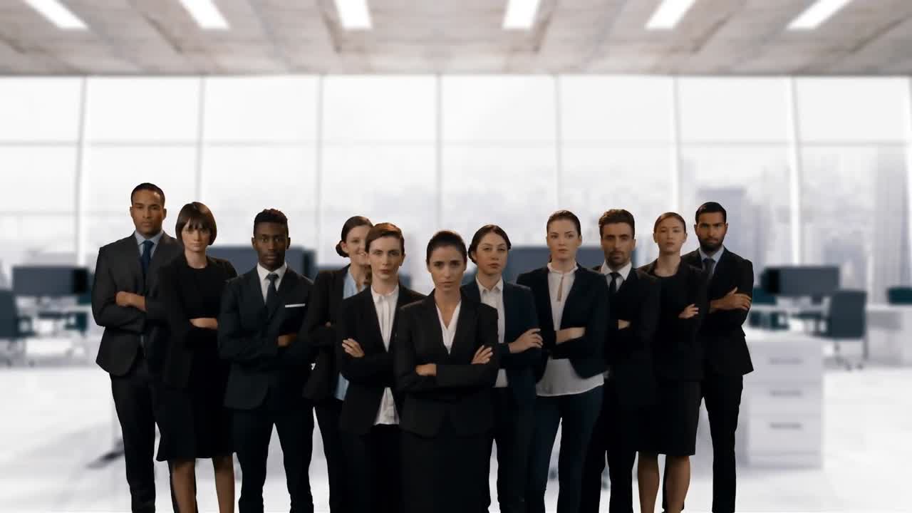 equipo de negocios serio