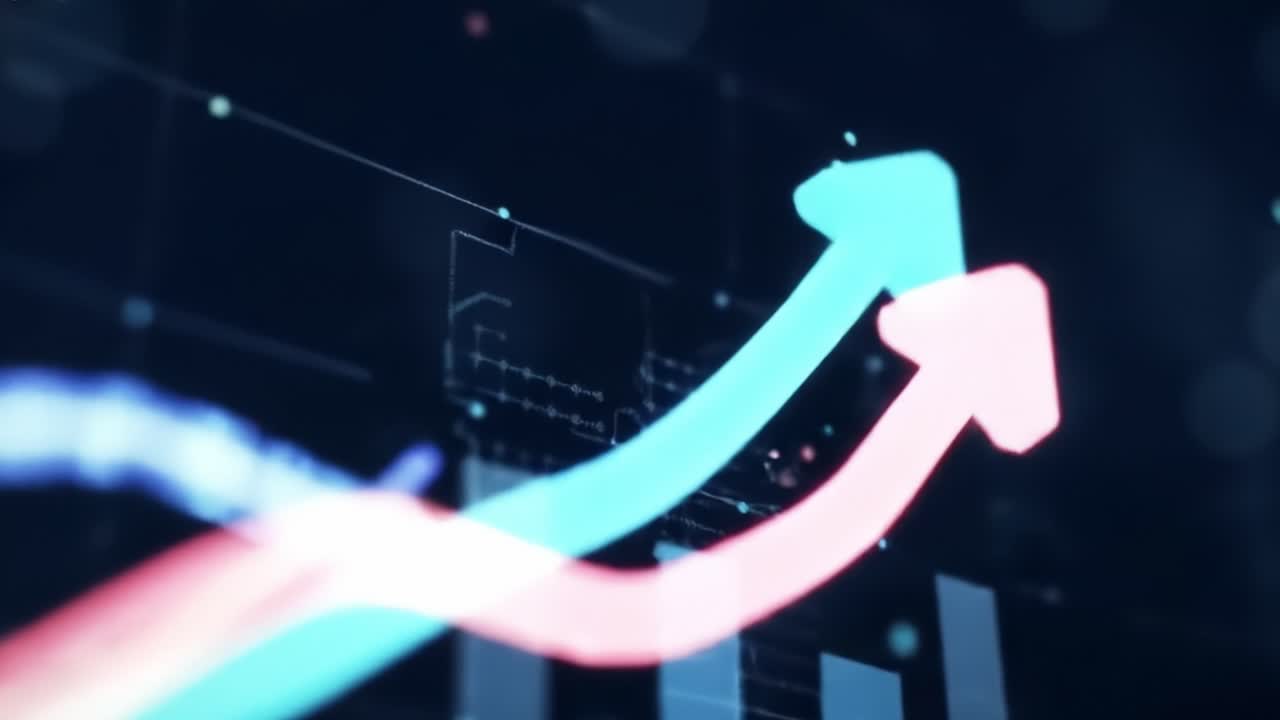 This presentation showcases detailed financial data trends represented through graphics and dynamic charts. Viewers can gain insights into analytics conveying growth and patterns.