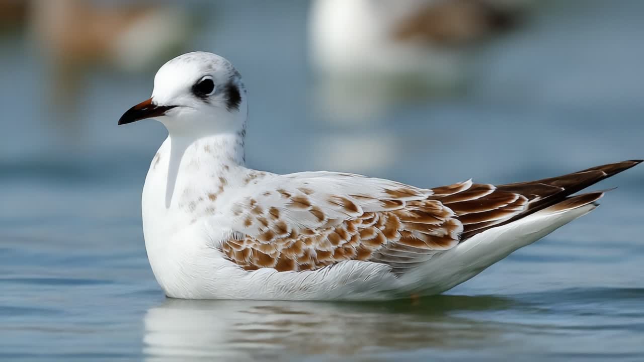 Un oiseau gracieux glisse doucement sur des eaux calmes, mettant en valeur son plumage saisissant et sa présence élégante tout en naviguant avec agilité dans son environnement aquatique serein.