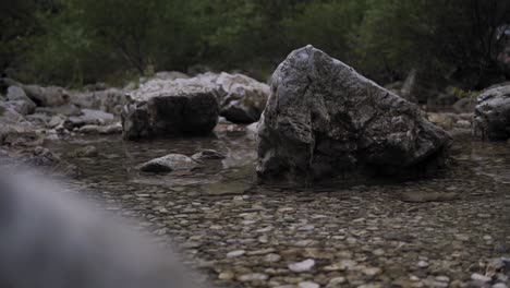 pequeño lago en ledro trentino sudtirol. tiro 4k