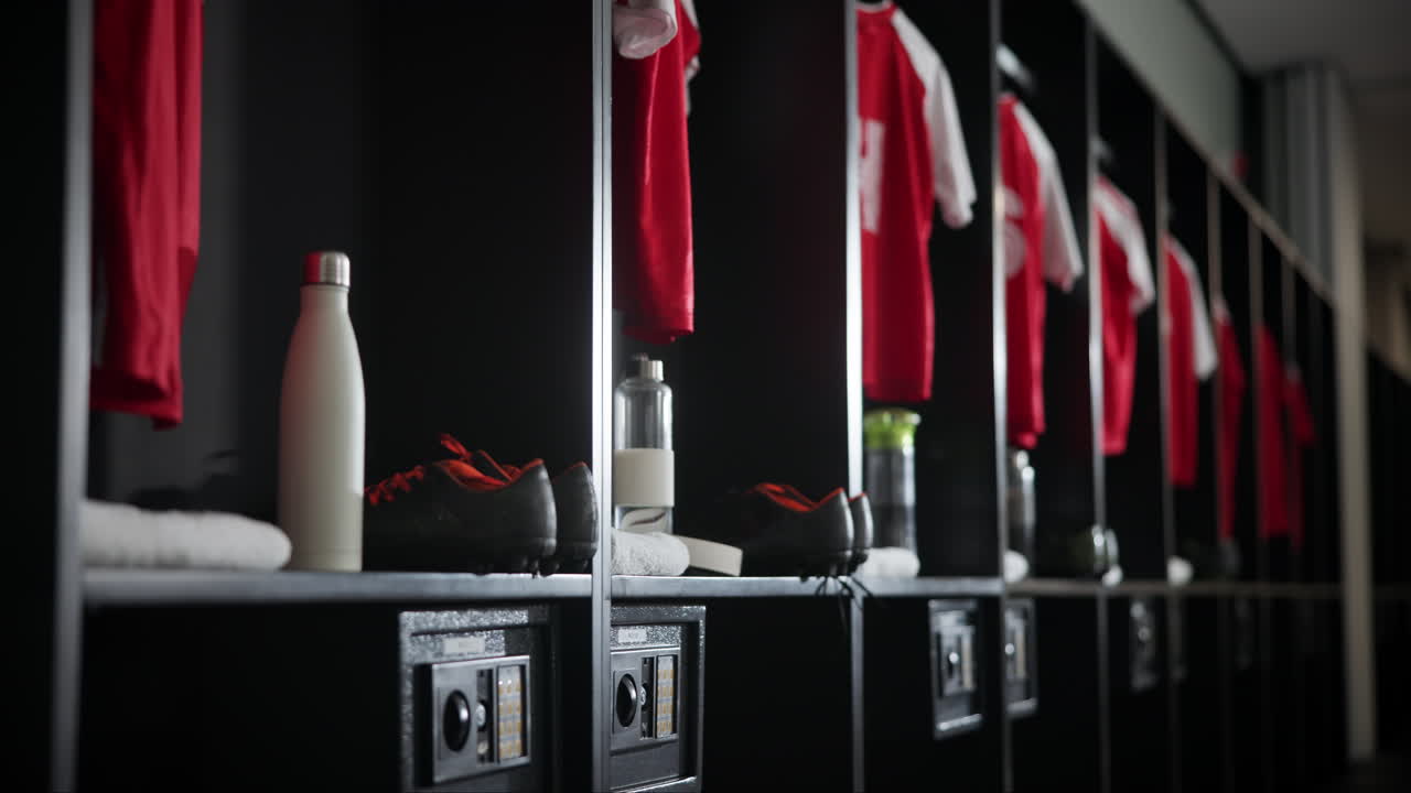 Locker Room with Uniforms and Gear