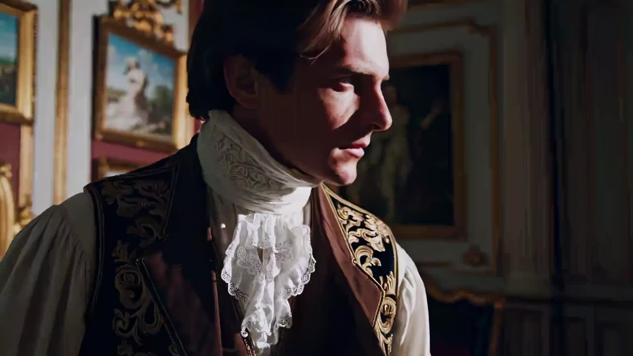 retrato de un hombre con trajes del siglo xviii