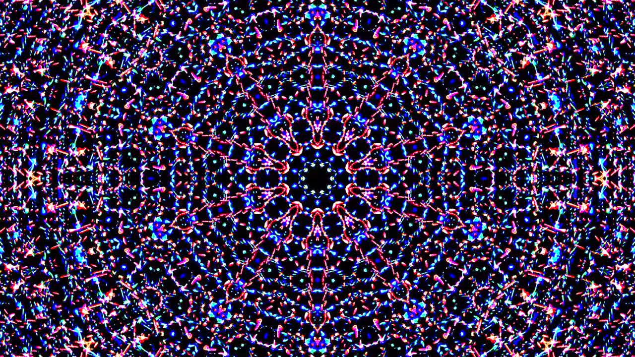 Beautiful abstract kaleidoscope that shines, a radiant light that regulates the subtle movements