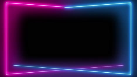 4k loop neon glow color moving seamless art background animation box shapes lnes design 3d laser