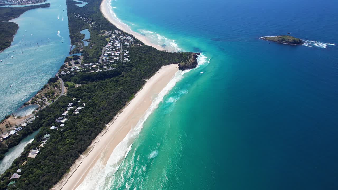 Aerial View of Noosa Beach, Australia