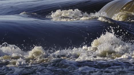 close-up of fast-moving water in a river