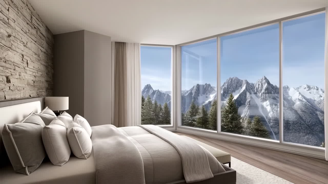 Bedroom with Stunning Mountain View