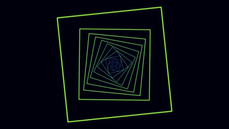 patrón geométrico abstracto con líneas verdes sobre fondo negro