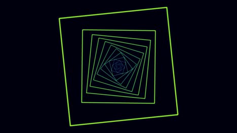 abstract geometric pattern with green lines on black background