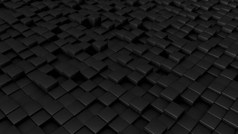 un bucle sin fisuras de animación de fondo de cubos negros abstractos.