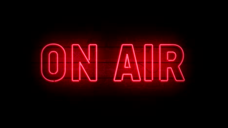 neon sign on air