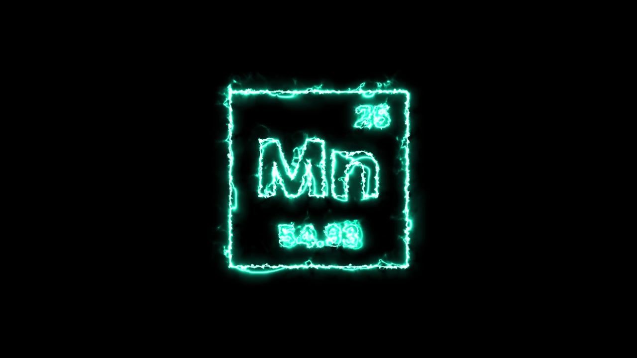 Elemento manganese della tavola periodica