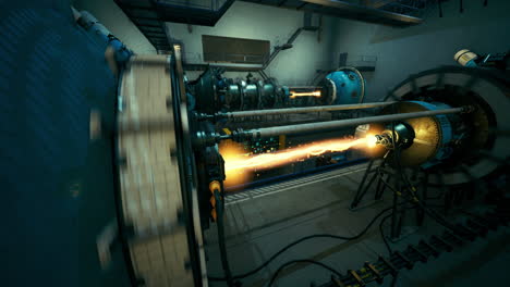 advanced machinery shows energizing process in specialized facility