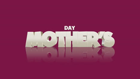 cartoon white mothers day text on red gradient