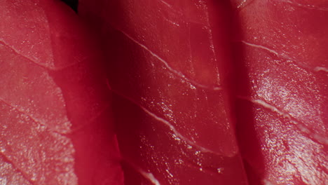 closeup of fresh tuna sashimi