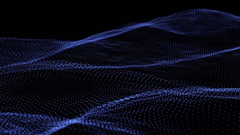 dynamic wave of glowing particles. digital technology background. 3d rendering. seamless loop.