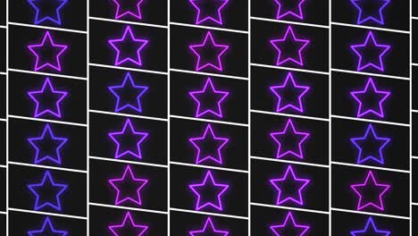 neon purple retro stars pattern