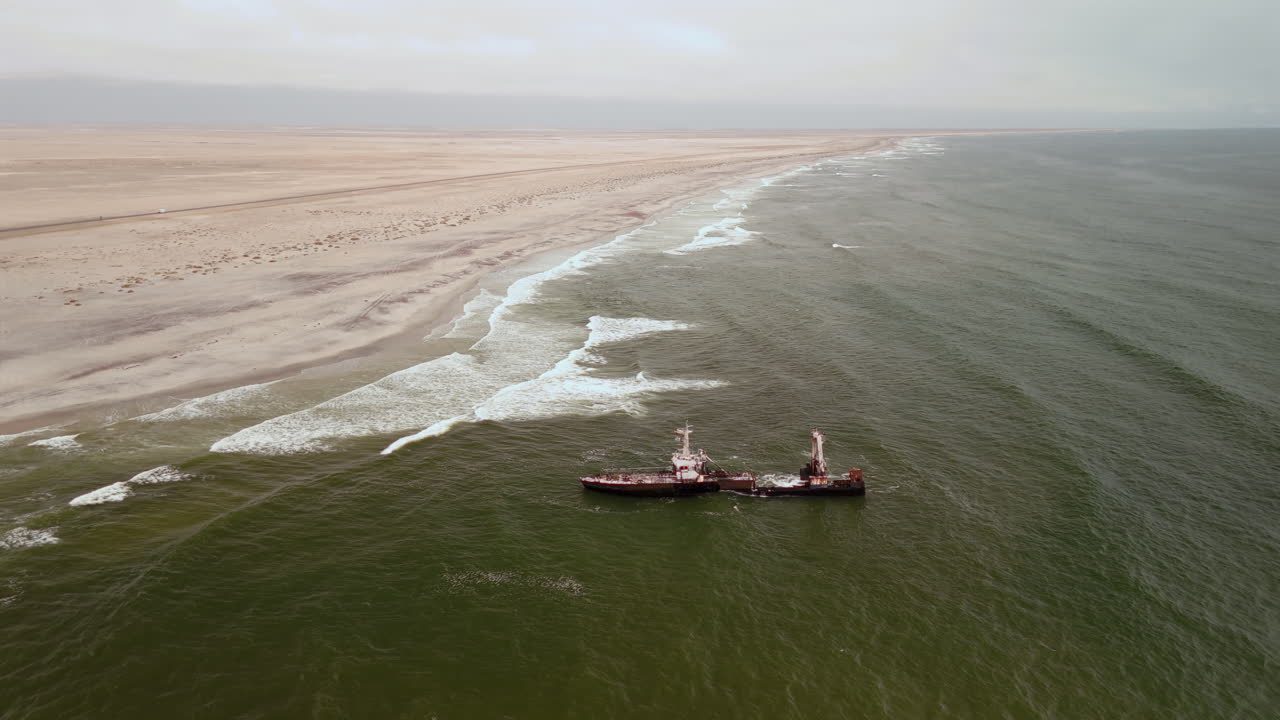 Shipwreck on a Desert Coastline