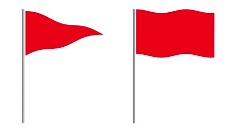 red waving flag animation.