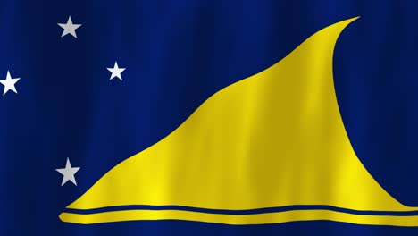 tokelau flag country animation 3d symbol design waving in wind movement national patriotism world culture emblem banner republic union islands pacific ocean white stars blue yellow