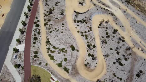 Spiral-descent-over-mountain-bike-trails-at-Aduro-Park-in-Allara-Perth