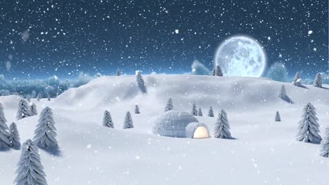 Winter-scenery-at-night