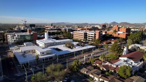 órbita aérea del campus de la universidad de arizona en tucson arizona