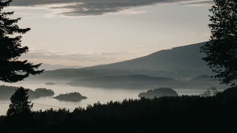 timelapse of west coast canada nature fog and ocean islands