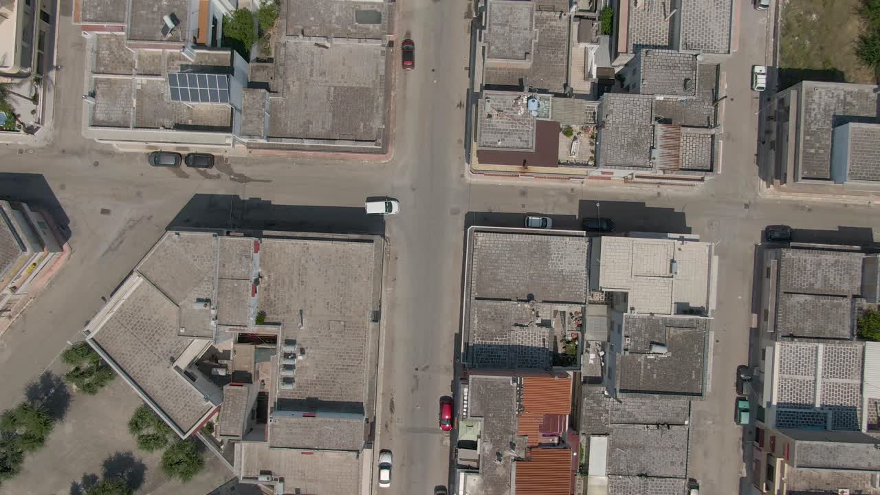 Aerial drone view in Carovigno, a small city in the region of Apulia North Italy, Shot on a DJI Mavic 2 Zoom