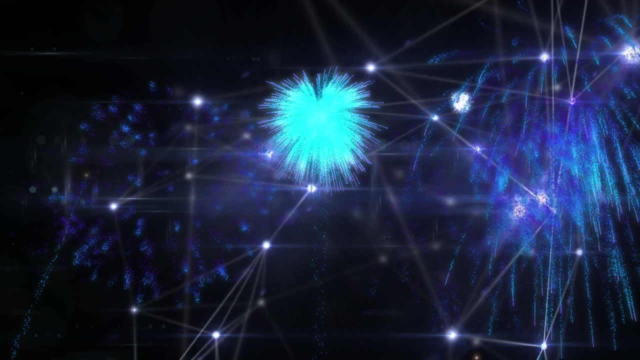 연결 네트워크를 통해 움직이는 모양의 애니메이션