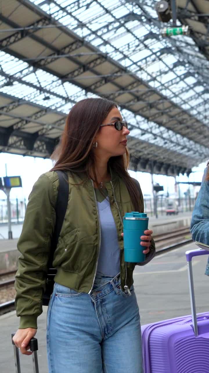 gente en una estación de tren