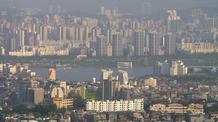 Seoul Skyline at Sunset 05