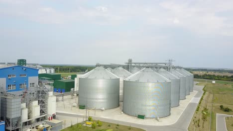 industrial food plant. aerial view of food plant industrial zone