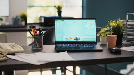 investing trading earnings analytics and pie charts on notebook screen