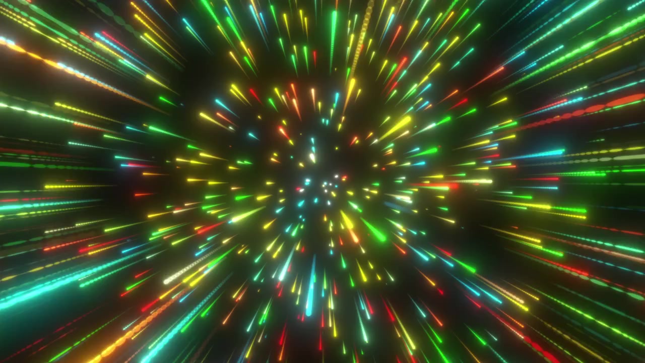 Abstract Motion Background with Glowing Colorful Light Streaks