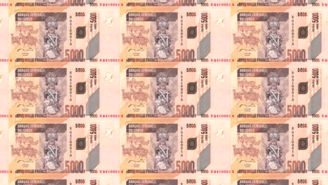 billetes de cinco mil francos comorenses de las comoras, dinero en efectivo, bucle