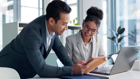 collaboration, high five and business people